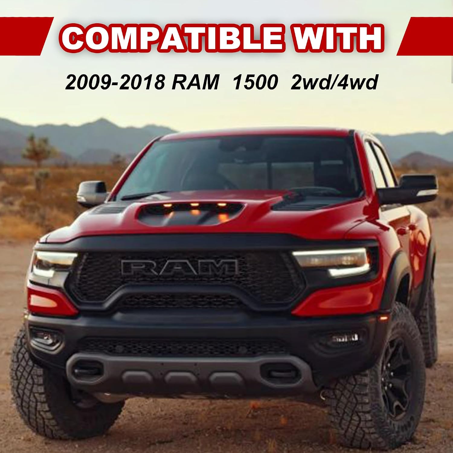 Rear Heavy Duty Coil Spring Set Compatible with 2009-2018 Ram 1500 2wd 4wd with 1-2" Lift Provide 35% Carrying Capability-Red