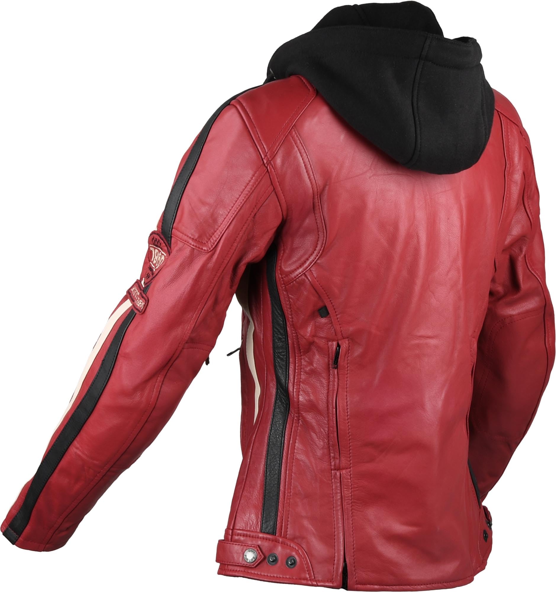 DIFI Jolene 3 Skórzana kurtka motocyklowa dla dam, czerwony, 2XL