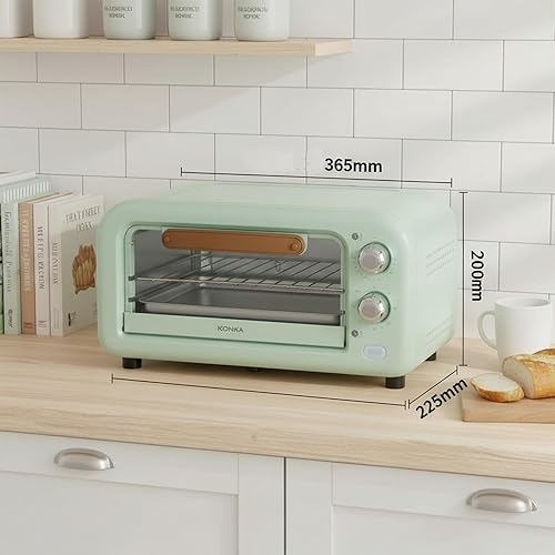 Miniatura 2 de Horno tostador compacto de 12 litros con convección - Horno de encimera para hornear, asar y tostar, horno tostador pequeño de 800 W, acero