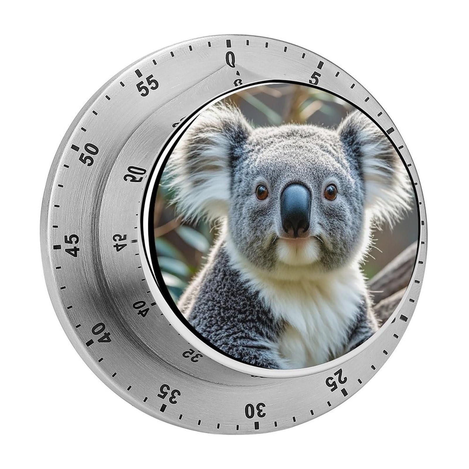 Lovely Koala Timer Chef Cooking Timer Clock with Loud Alarm Exquisite Stainless Steel Body Countdown Reminder Magnetic Visual Mechanical Timers Waterproof Timers