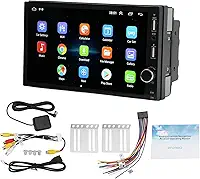 Receptor de som automotivo Brilluxa, unidade principal com tela sensível ao toque de 7 polegadas, reprodutor multimídia com navegação GPS Bluetooth e imagem de ré, Android 10.1