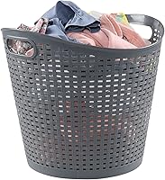 Vista 7 de Gainhope - Paquete de 6 cestas de almacenamiento grandes de plástico de 30 L, cesta de lavandería con asas recortadas, cesta de plástico