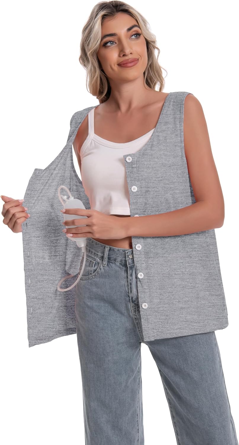Mastectomy Top Tank with Drain Pockets Post Surgery Recovery Must Haves Clothing Comfy Sleeveless Shirts image 3