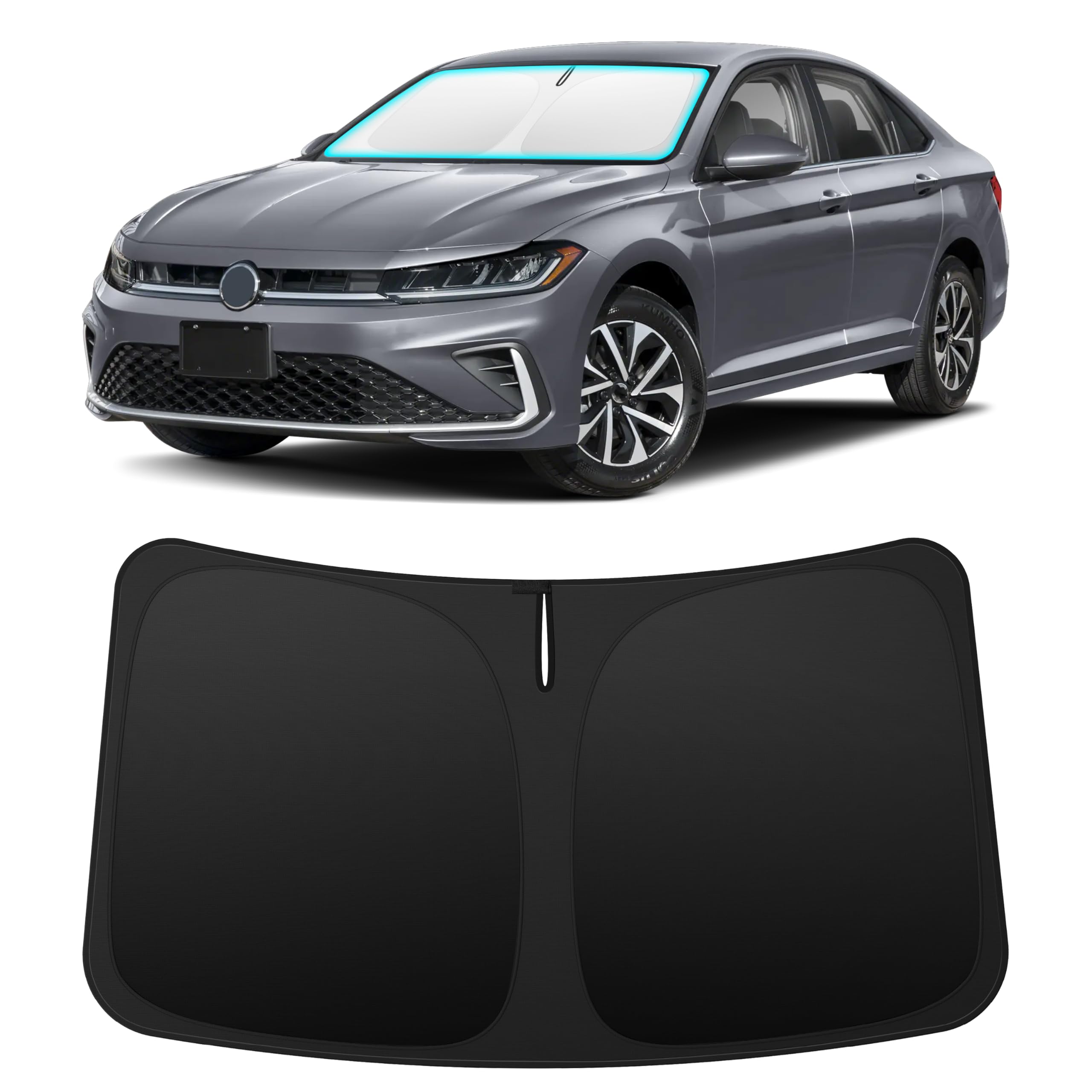 INSAUTO Custom Fit Windshield Sun Shade for Volkswagen/VW Jetta 2019-2026