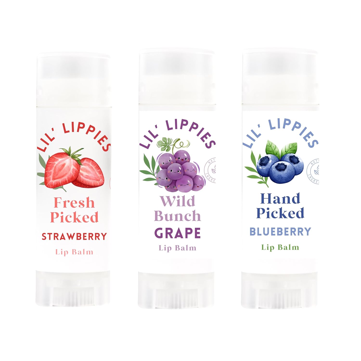 Lip Balm For Kids - Christmas Stocking Stuffer chapstick for toddler teen and tween A Berry Trio