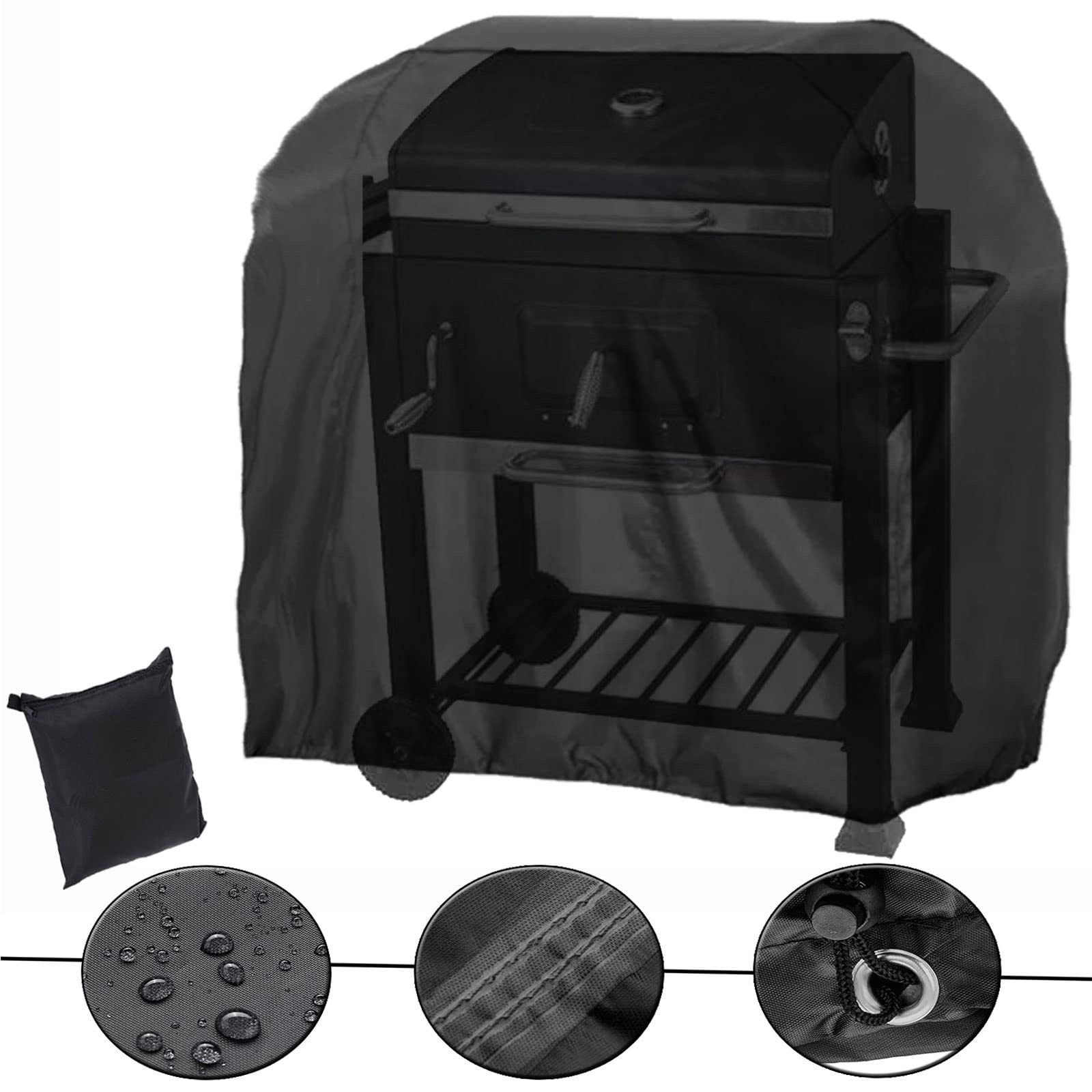 Protezione Intemperie Copertura Per Barbecue A Gas - Impermeabile, Anti-UV, Con Corda Antivento, 117x66x117 Cm Copertura Barbecue