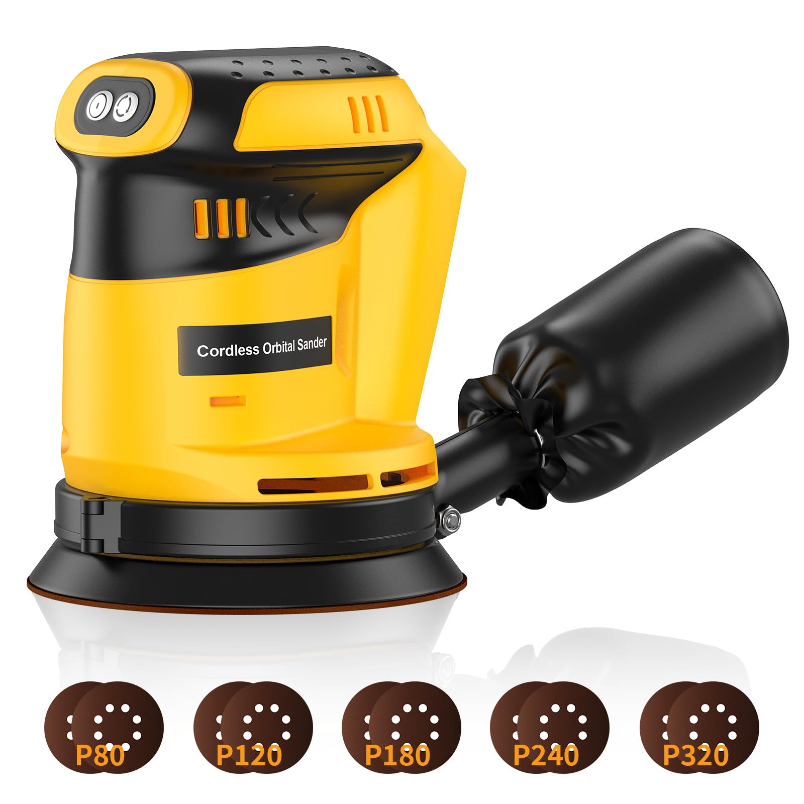 Cordless Random Orbital Sander for Dewalt 20V XR Battery (Tool only)