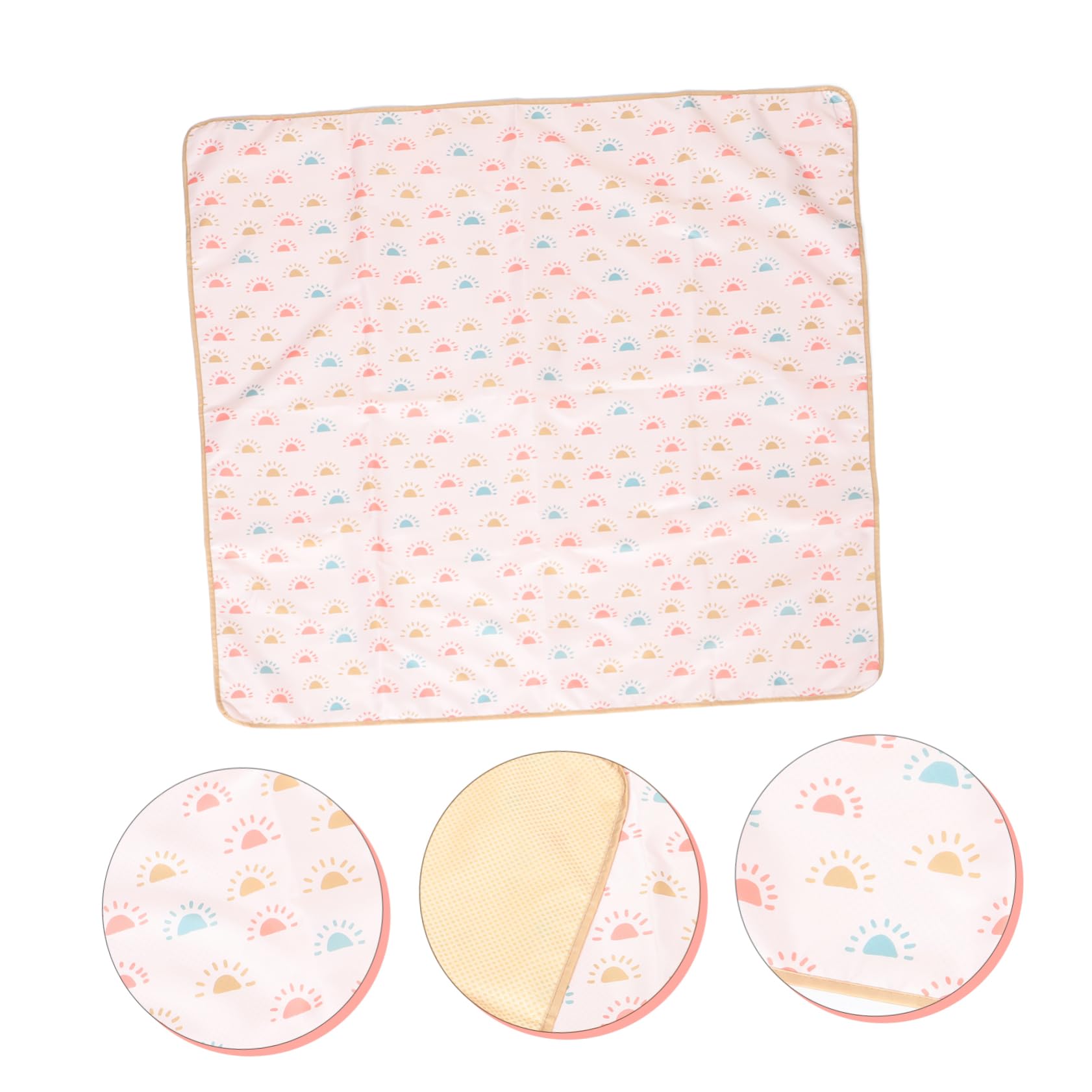 Tapis de Chaise Haute Antidérapant pour Bébé, Pliable, Polyester