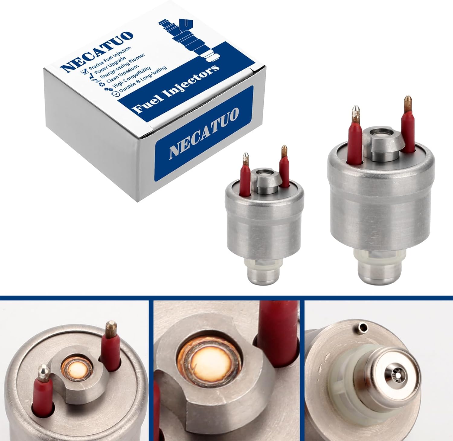 Set of 2 Fuel Injectors - Compatible with GMC Yukon C1500 Buick Roadmaster Chevrolet Tahoe Blazer Caprice Cadillac Brougham Isuzu NPR Oldsmobile 5.7L V8 - Replaces TJ7 19110538 17112493