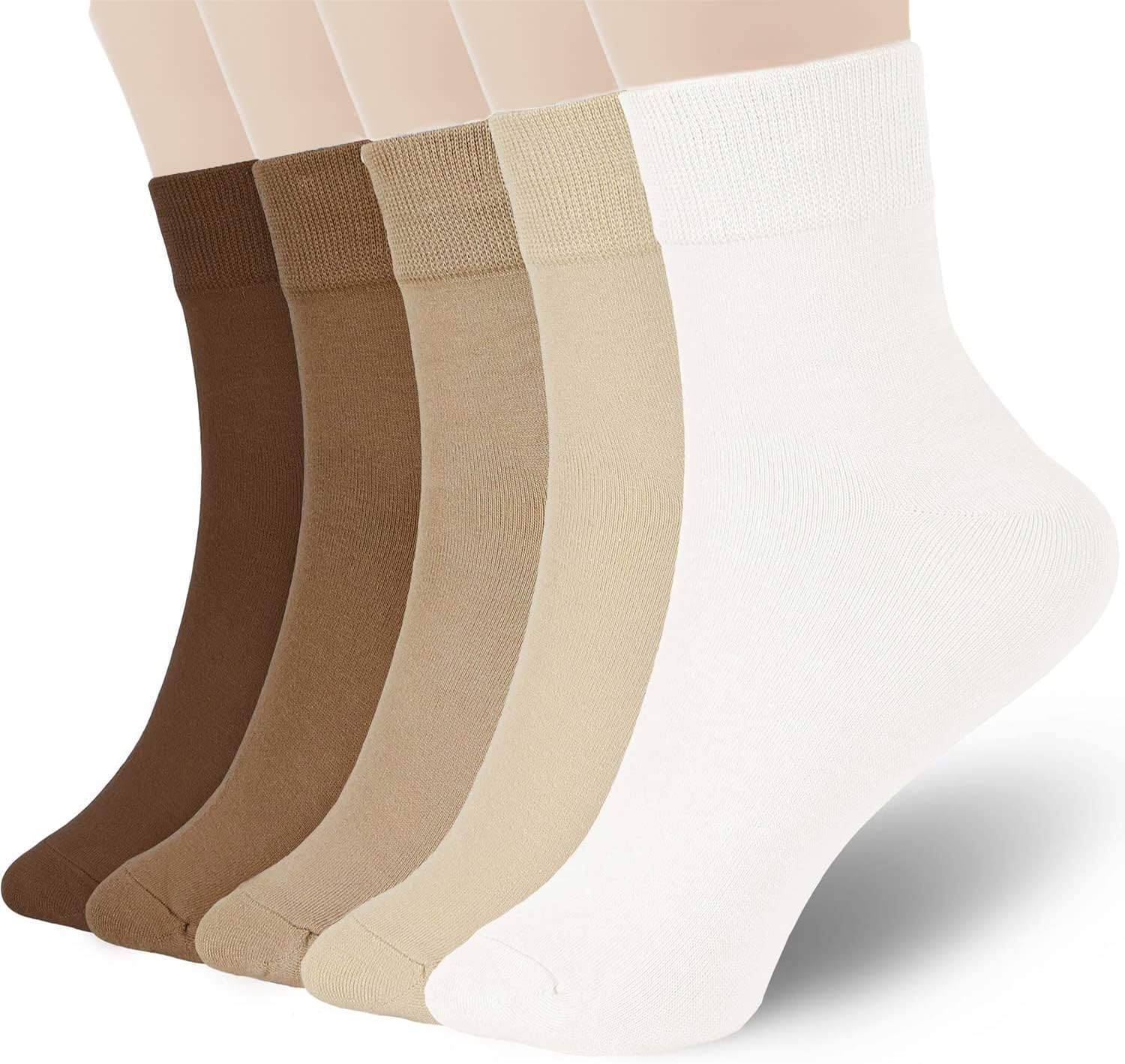 Women Thin Cotton Socks Soft Cozy Socks Cute Ankle Crew Socks 5 Pairs