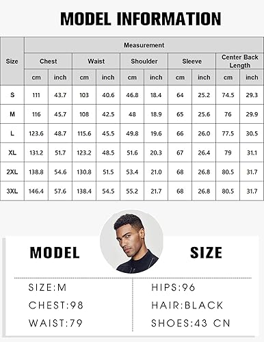 Miniatura 6 de COOFANDY Men's Lightweight Shirt Shacket Long Sleeve Textured Button Down Shirts Casual Jacket