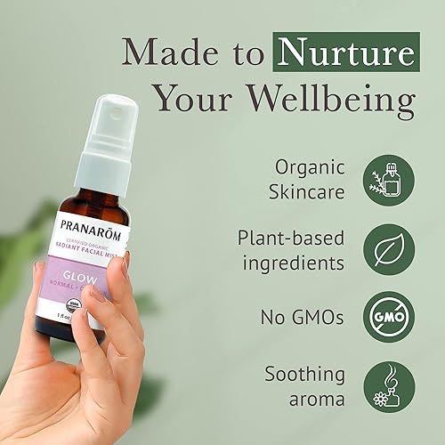 Miniatura 5 de Pranarom Skincare Collection - Juego de aceite esencial 100% puro y orgánico de limpieza facial, aceite hidratante y niebla facial (kit transparente