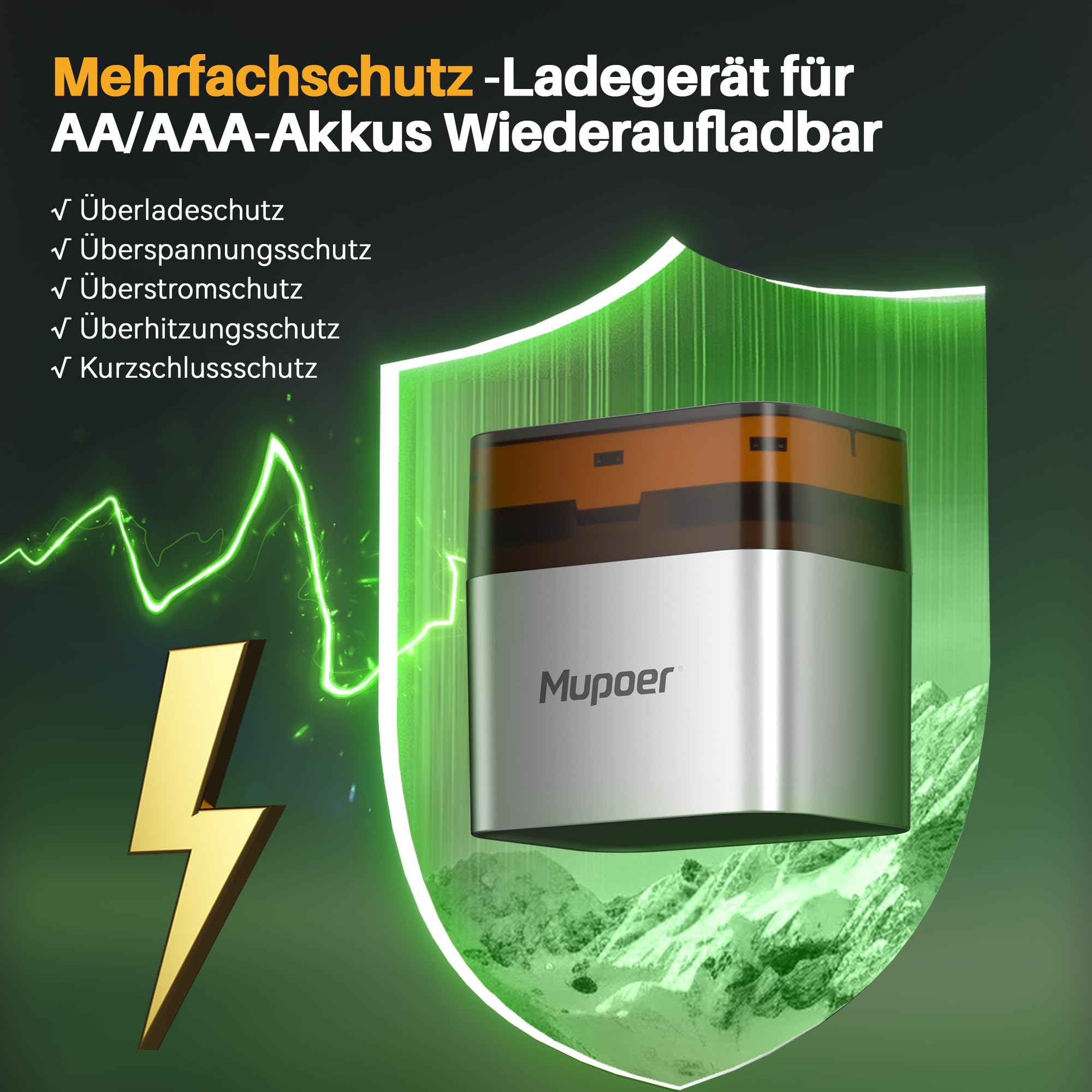 AAA Akkus Wiederaufladbar mit Ladegerät 16er-Pack,Akku-Ladegerät AA/AAA für Lithium/NiMH,Aufladbare Batterien AAA NiMH 1.2V 1100mAh,Akku AAA für Gigaset Telefon,Spielzeug,Walkie Talkie,Kamera
