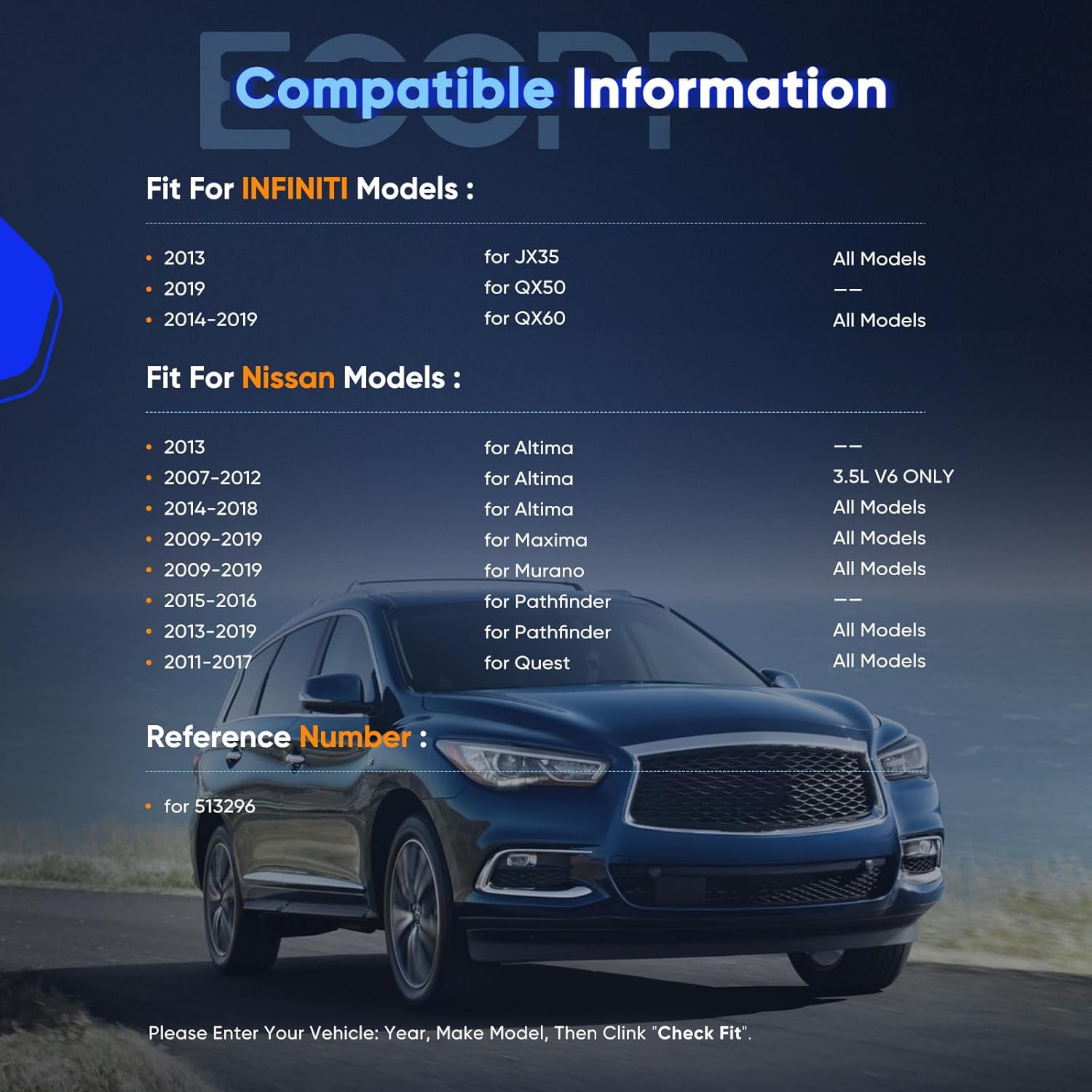 ECCPP Bearing Hub Assembly for Nissan Altima, Maxima 2007-2012, 5 Lugs with ABS, Premium Material, One Year Warranty