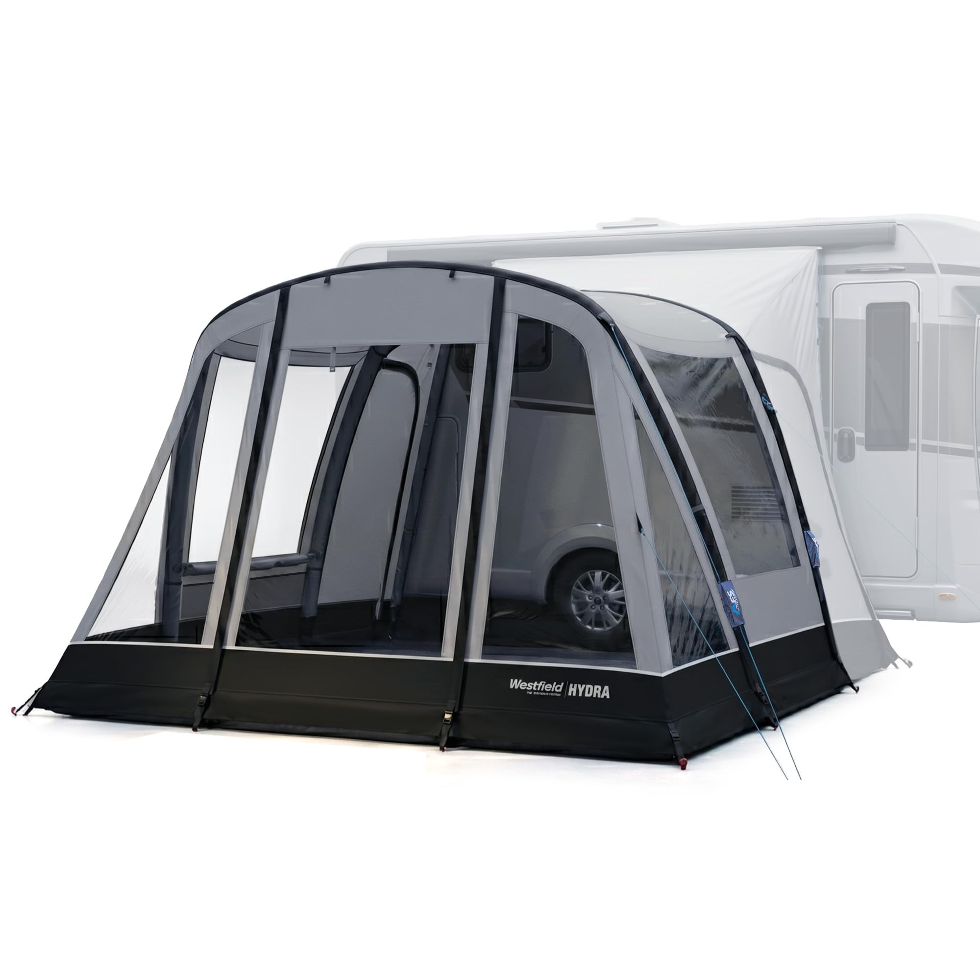 Westfield Outdoors Hydra, Aufblasbares Zelt 300 x 240 cm, Wetterfestes Autozelt mit 3000 mm Wasserschutz, UV-beständig, Drive-Away-Funktion, Panorama-Ausblick, abnehmbare Wände & Tragetasche
