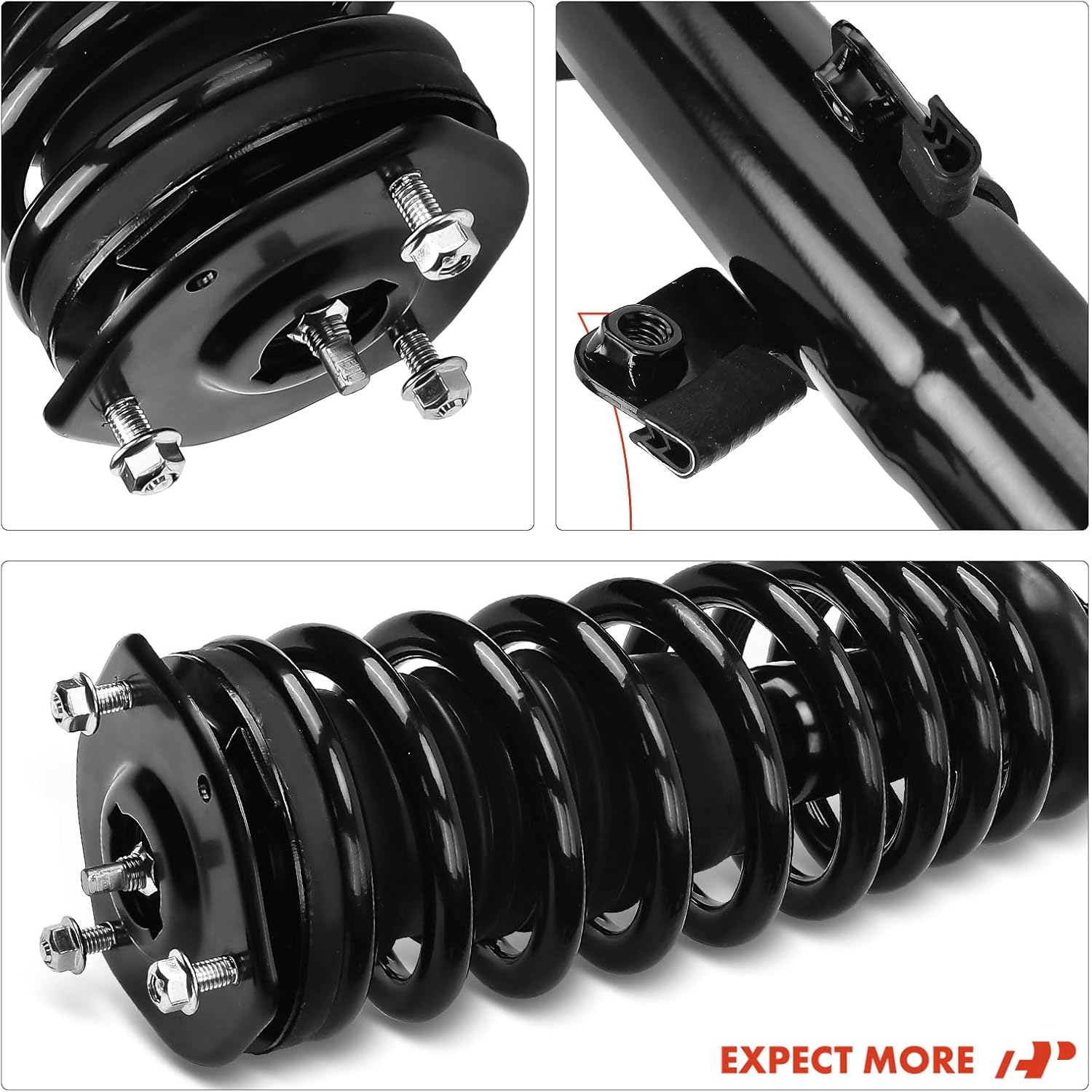 A-Premium Front Strut Assembly Compatible with Ford Fusion 2006-2009 & Lincoln MKZ 2007-2009 & Mercury Milan 2006-2009 - 2x Replacement Suspension Complete Strut Shock Absorber with Coil Spring