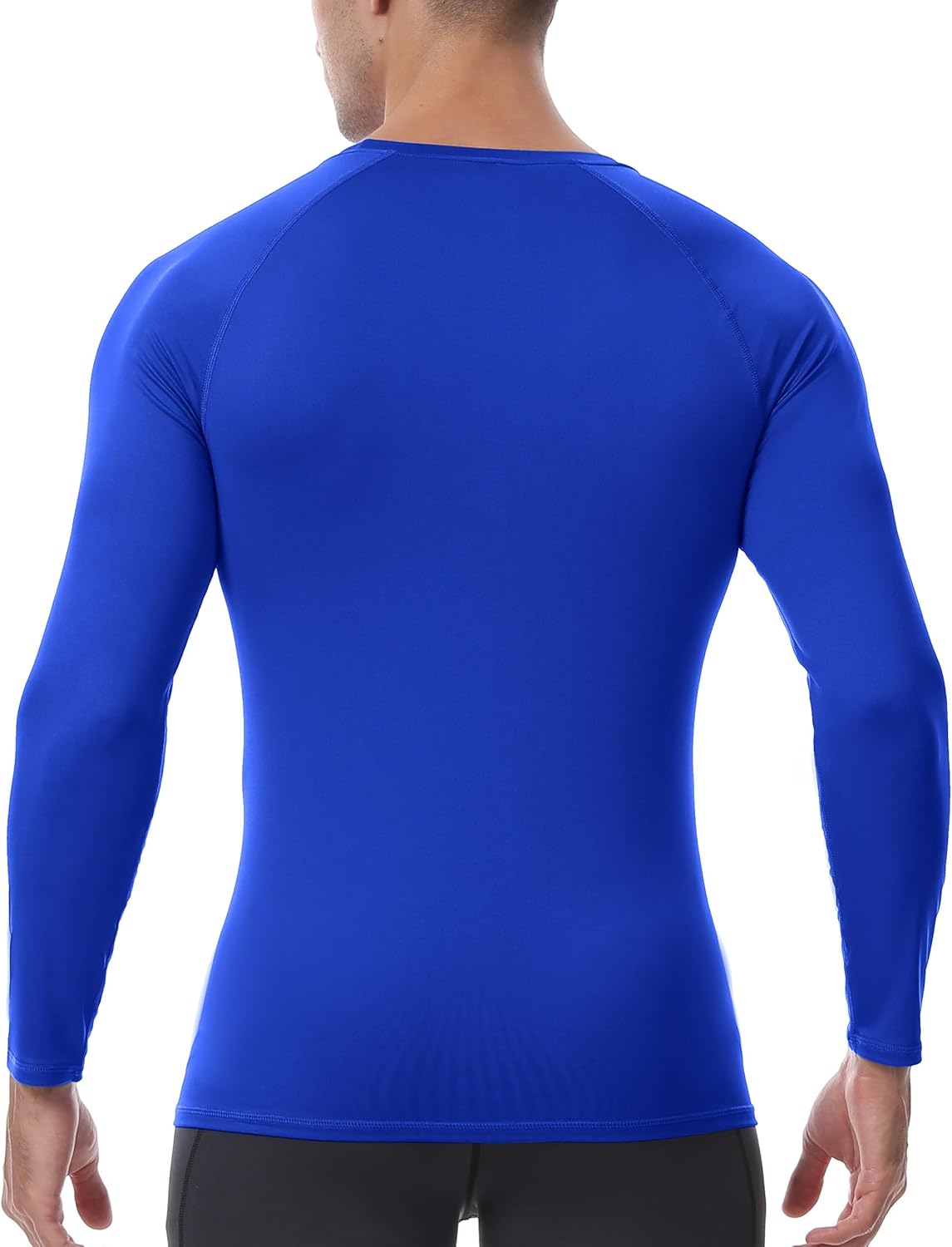 Men's Long Sleeve Compression Shirt, Quick Dry Athletic Base Layer Top, Skins Fit Football Running Workout Undershirt - Image 3