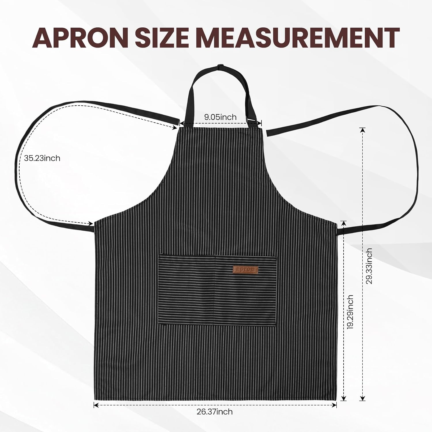 Serrenf 2 Pack Apron, Cooking Kitchen Aprons, Adjustable Bib Apron with 2 Pockets for Men Women Chef Apron