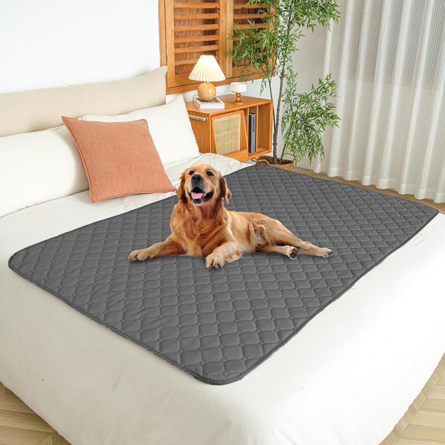 Ameritex Waterproof Dog Couch Cover Faux Leather with Anti