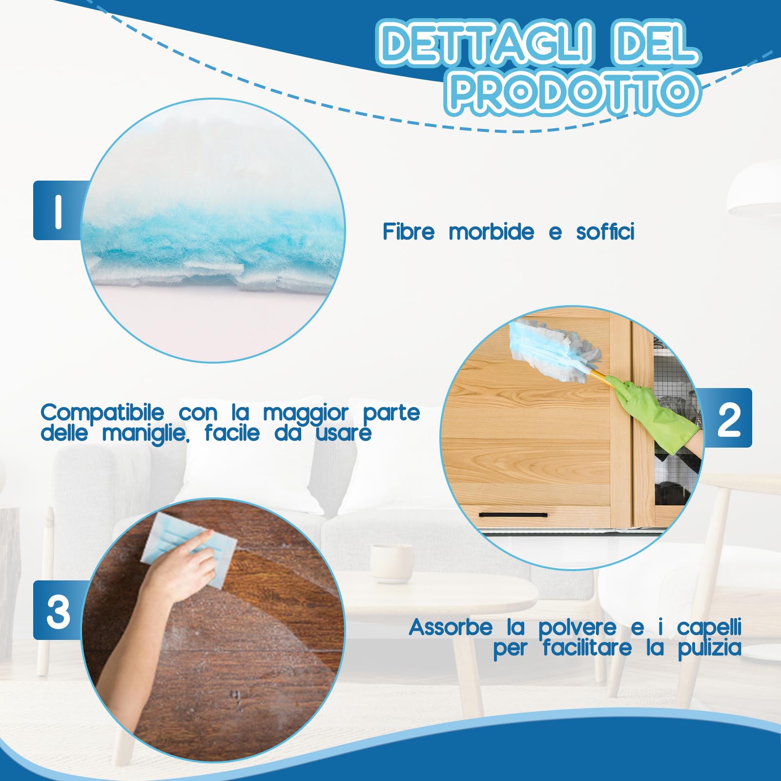 40 Ricariche Spolverino In Microfibra ZOCONE - Compatibili Con Swiffer, Per Casa E Ufficio - Foto 5