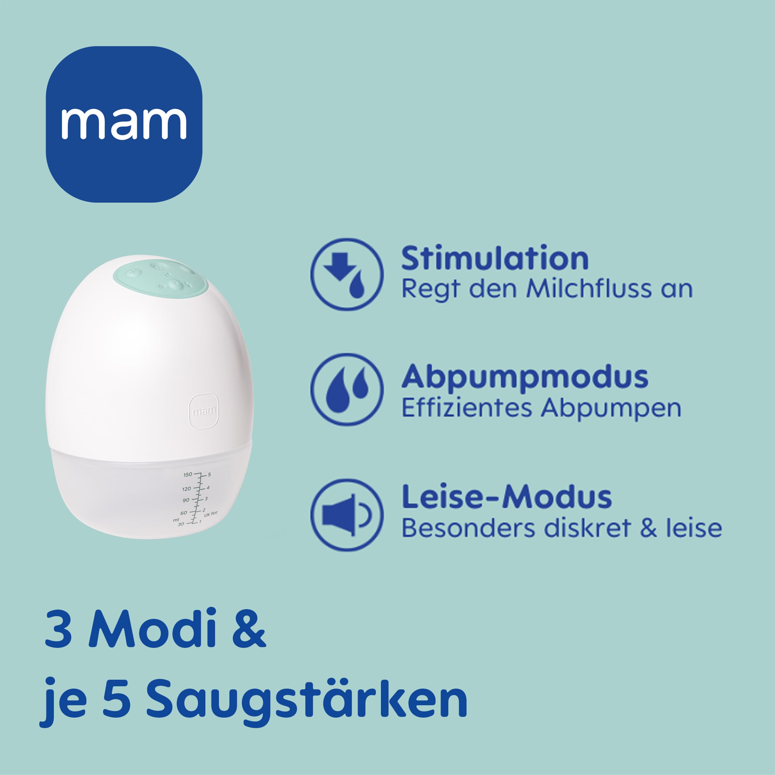 MAM Move Milchpumpe | 50-Jahre MAM Jubiläum Set inkl. kostenlosem Travel Case | Handsfree ohne Schläuche oder Kabel | schlankes Design passt in jeden BH | 3 Modi für diskretes und effizientes Abpumpen - 5