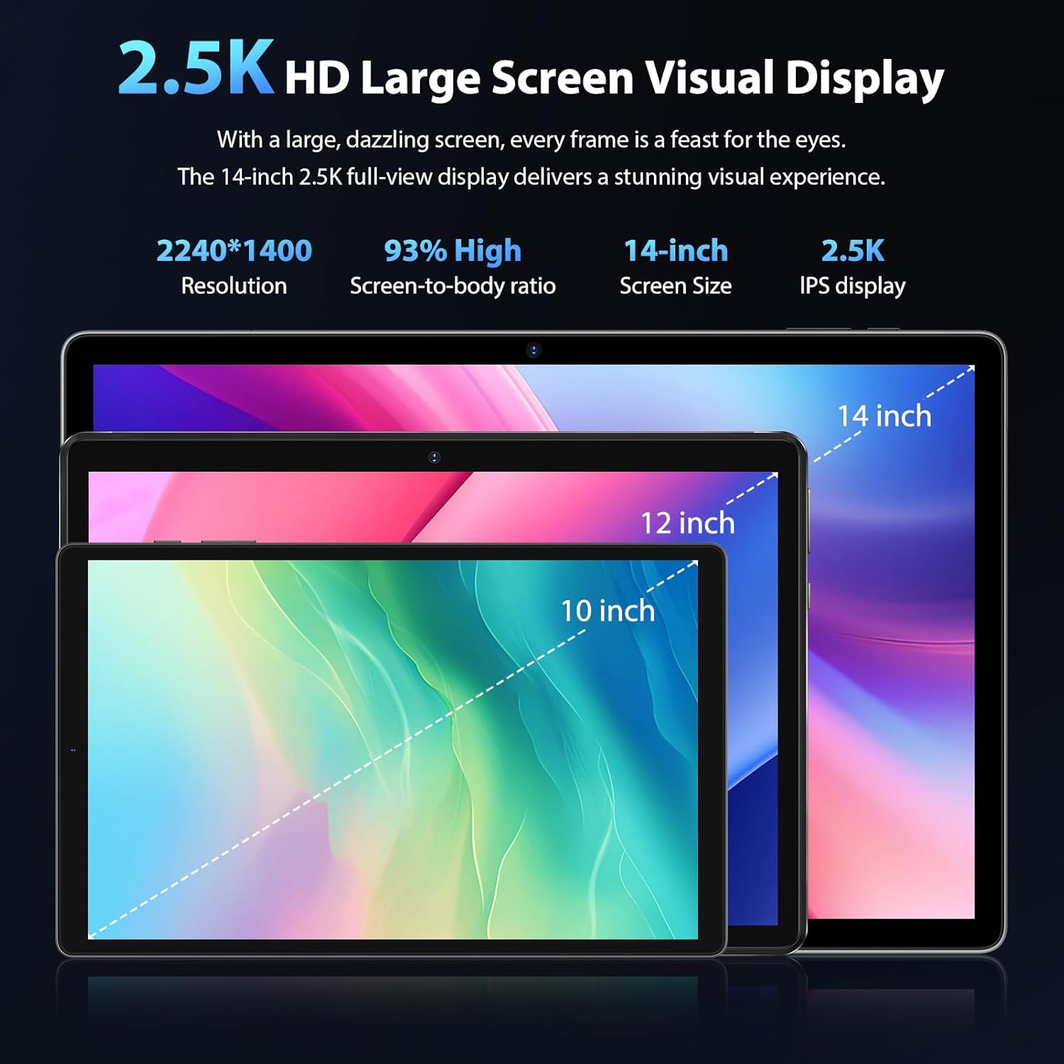 RUSHAR A140 Tablet 2.5K HD Large Screen Visual Display