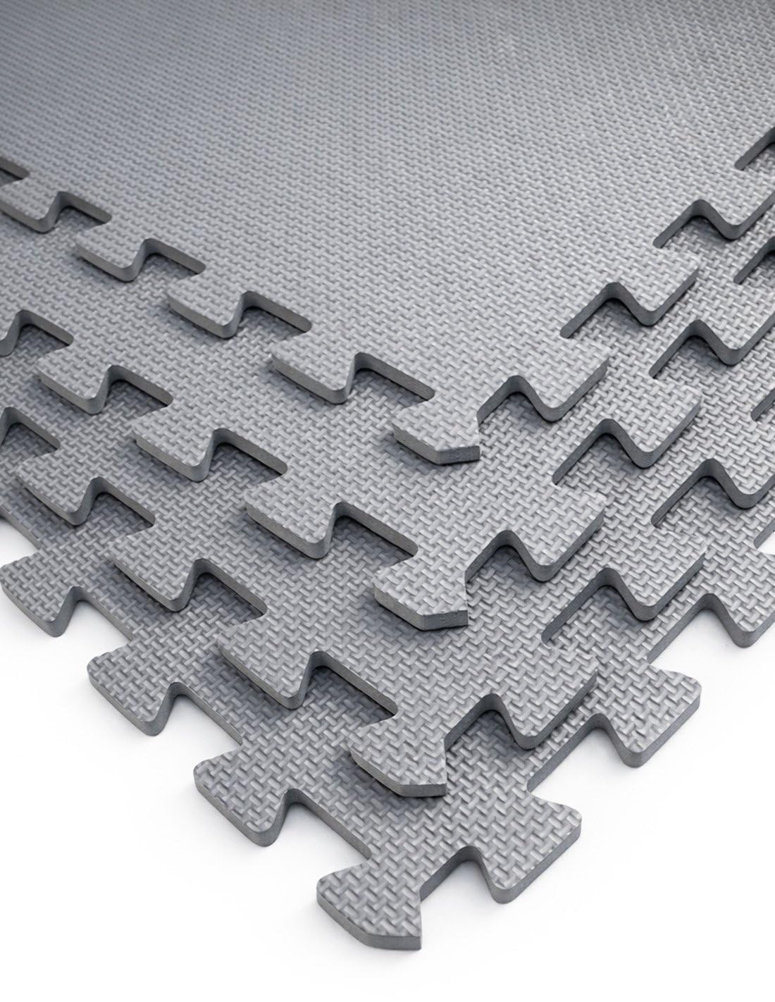 JARDIN202 - Esterilla Puzzle para Suelos de Gimnasio y Fitness | Protección de Goma 60x60 cm | Colchoneta Antideslizante