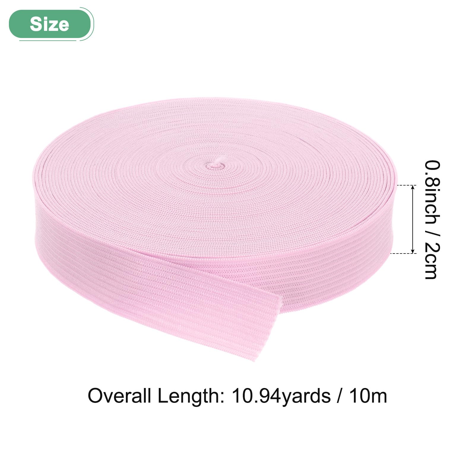 M METERXITY Elastic Bands for Sewing 0.8 Inch 11 Yards Roll of High Elasticity Knit Elastic Spool - Image 3