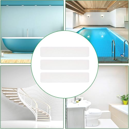Miniatura 8 de Tiras antideslizantes para bañera, 18 unidades, adhesivos más grandes, antideslizantes, para bañera, baño, escaleras con raspador prémium