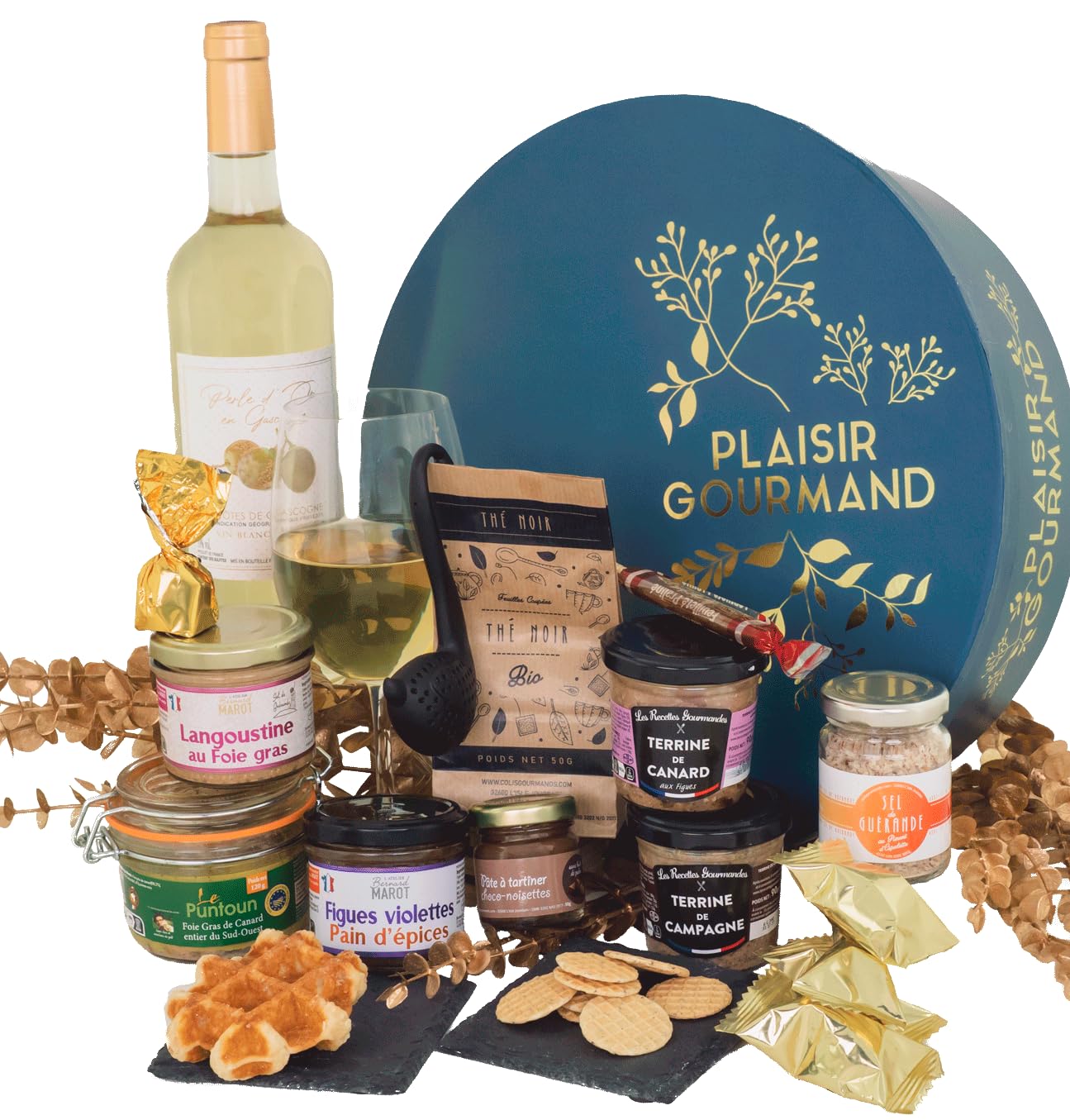 COLIS GOURMANDS - Panier Garni - Coffret Gourmand À Offrir - Idéal pour Cadeau Fête des Mères, Fête des Pères, Anniversaire, Noël, Retraite