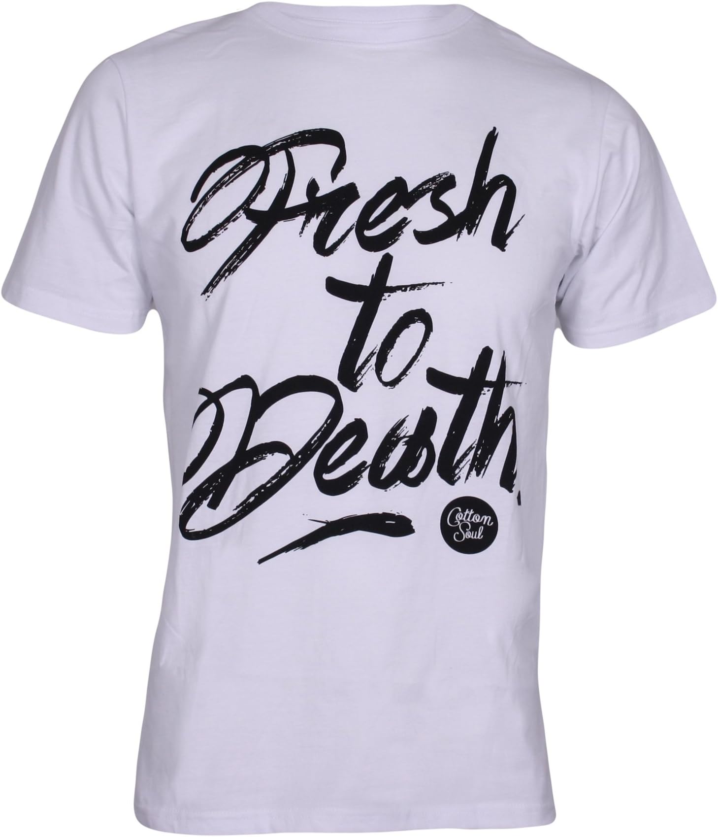 Cotton Soul Mens Fresh to Death T-shirt - White - Small