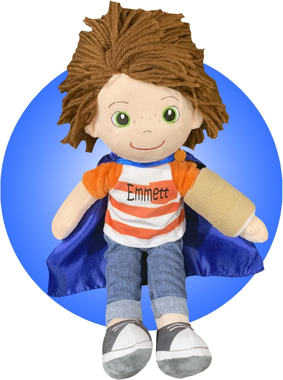 Gift For Boy With Broken Arm - Personalized Superhero Dolls for Boys - Gift for Boy With Broken Leg - Broken Arm Gift - Choose Cast Color + Location - Get Well Soon Gift for Kids - Doll with Casts