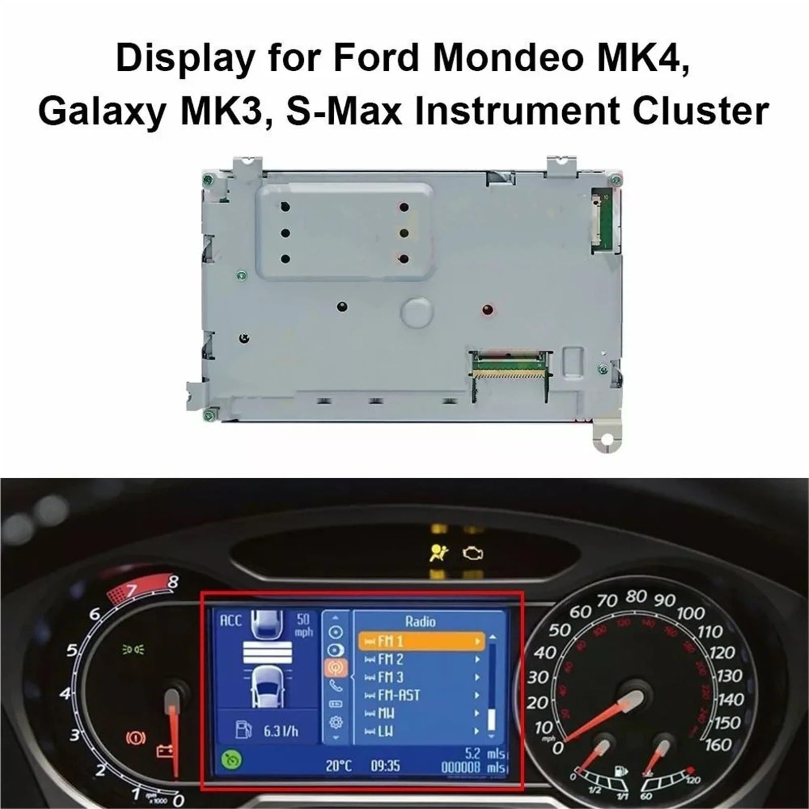Pantalla para Coche para Ford Mondeo MK4, Galaxy MK3