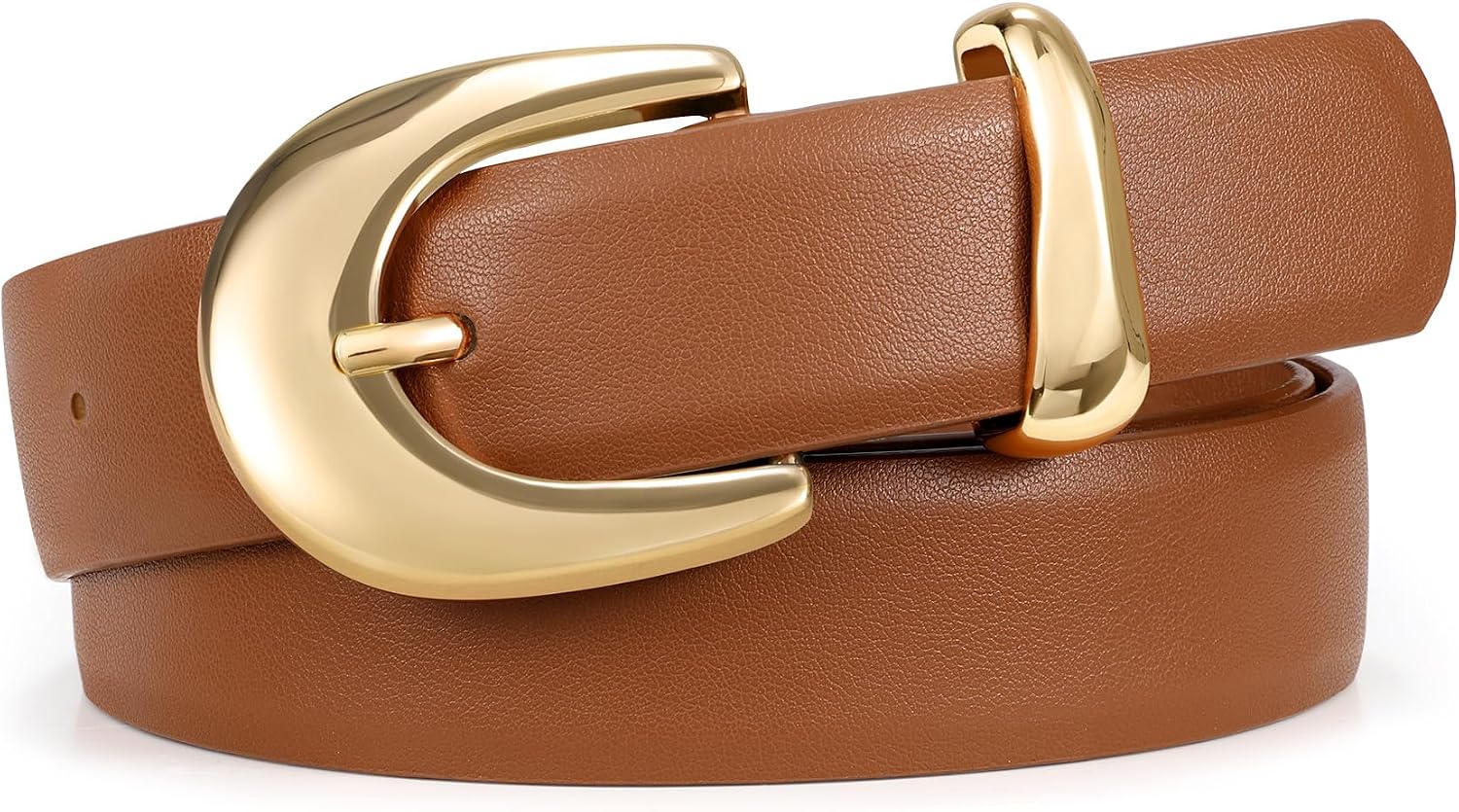 XZQTIVE Women PU Leather Belt for Jeans Pants Ladies Fashion Skinny belt with Gold Silver Buckle