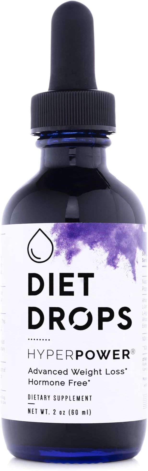 HyperPower Non HCG Drops for Weight Loss - 2oz Diet Drops - Effective Carb Blocker & Appetite Suppressant for Women & Men - Made in USA