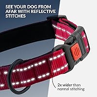 Vista 15 de CollarDirect Reflective Dog Collar for a Small, Medium, Large Dog or Puppy with a Quick Release Buckle - Boy and Girl - Nylon Suitable for Swimming