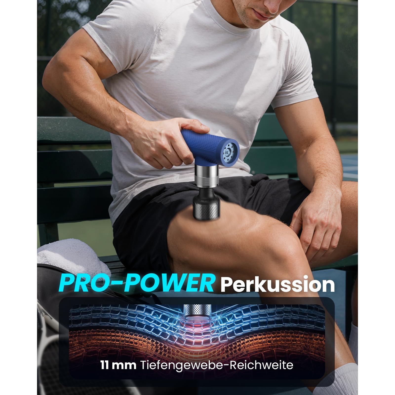 BOB AND BRAD A7 Pro Massagepistole mit Wärme und Kälte, 11mm Amplitude Massagepistole Mini Deep Tissue Tragbar, 3200 U/min Professionelle Leise Massagegerät gegen Schmerzen, Geschenk für Vater Mutter