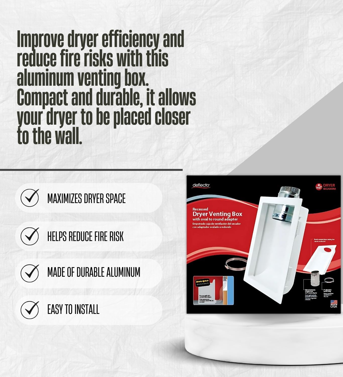 GROVE DVBOXKIT Dryer Vent Box