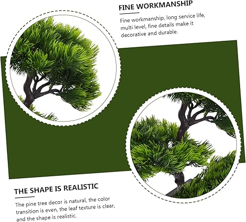 Miniatura 5 de 1 planta artificial en maceta de pino artificial, plantas de casa en maceta, decoración de árbol de pino simulado, decoración de escritorio, pino,