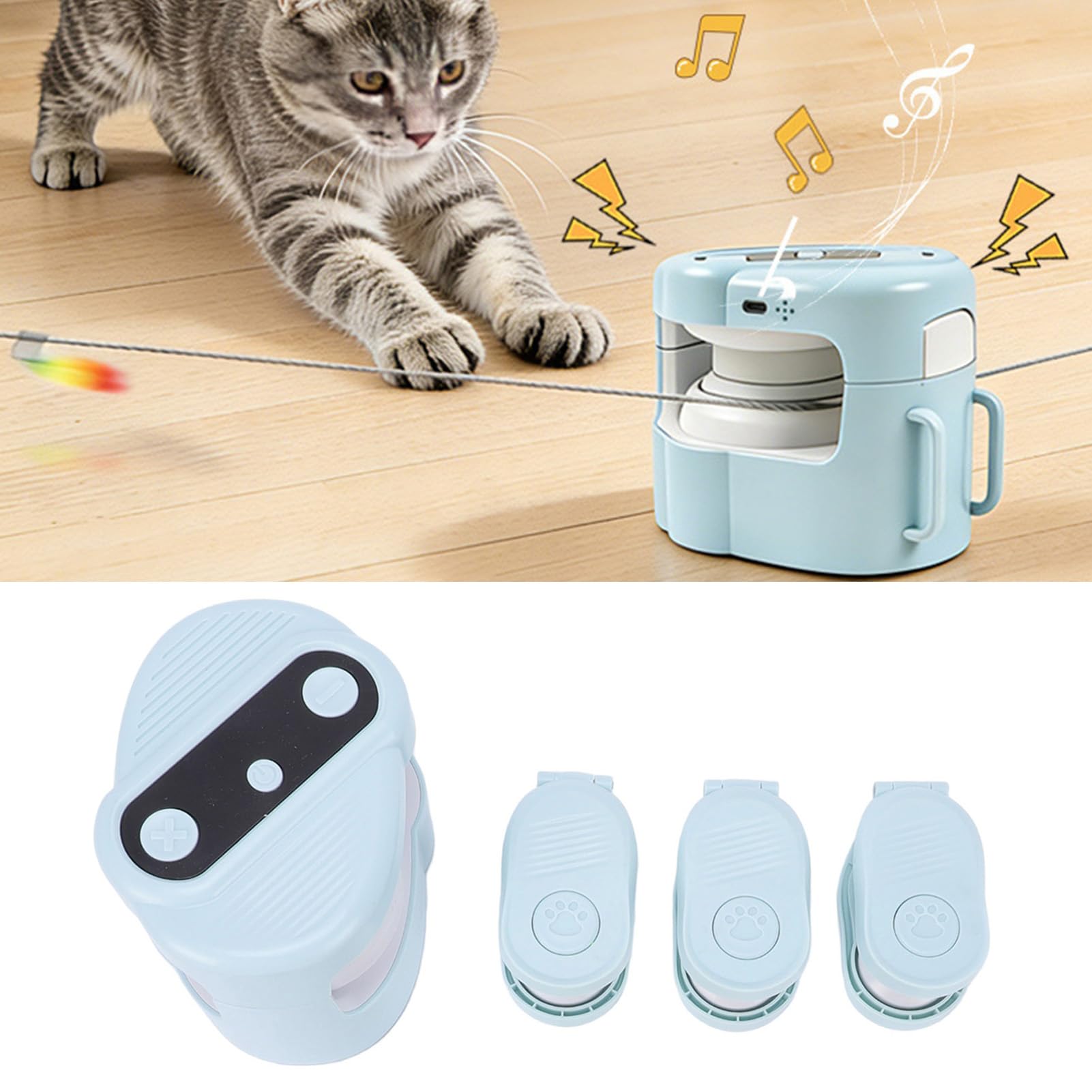 Jouet Automatique pour Chat, Jouet de Jeu Interactif électrique avec Vitesses Réglables et Mouvement Aléatoire pour Que Les Chats d'intérieur Restent Actifs
