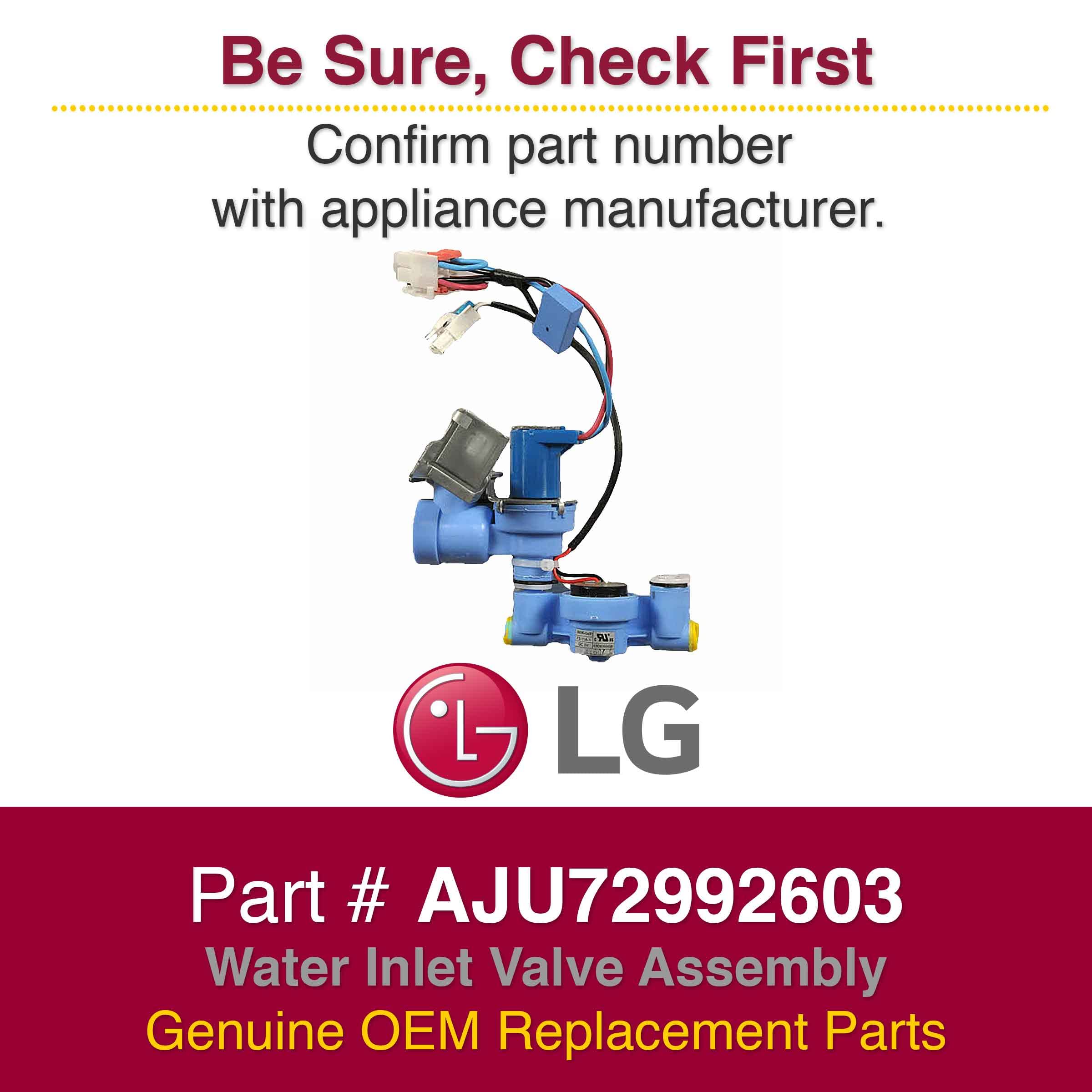 Amazon.com: LG AJU72992603 Refrigerator Water Inlet Valve Assembly 