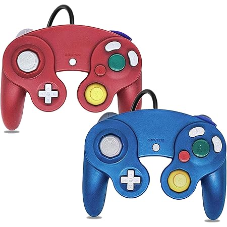 Amazon Com Poulep Classic Wireless Controller Gamepad With Receiver Adapter Compatible With For Wii Gamecube Ngc Gc Black And Purple Computers Accessories