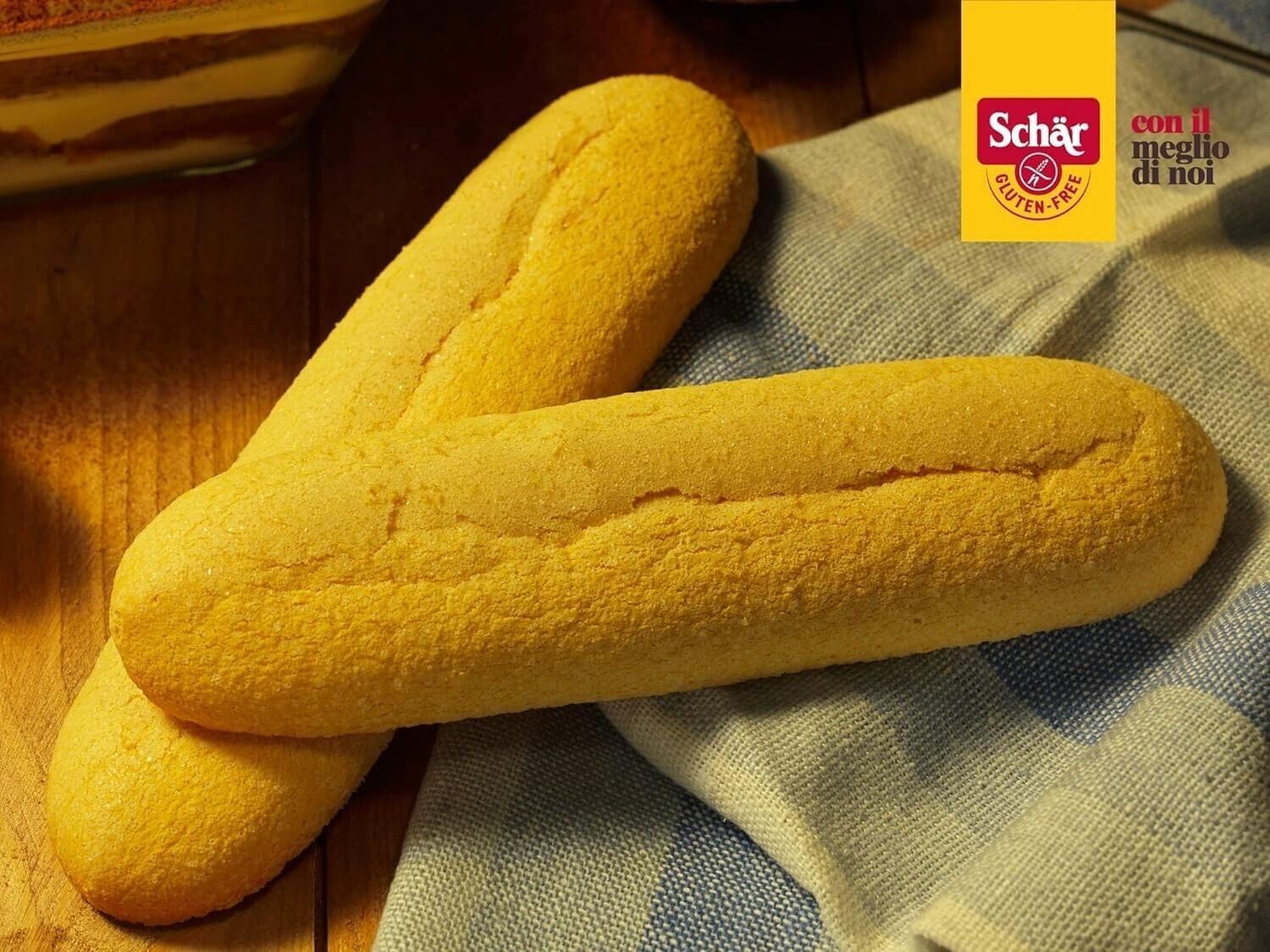 Paquete de 10 galletas sin gluten Savoiardi de 200 g Italian Gourmet Polpa 400gr