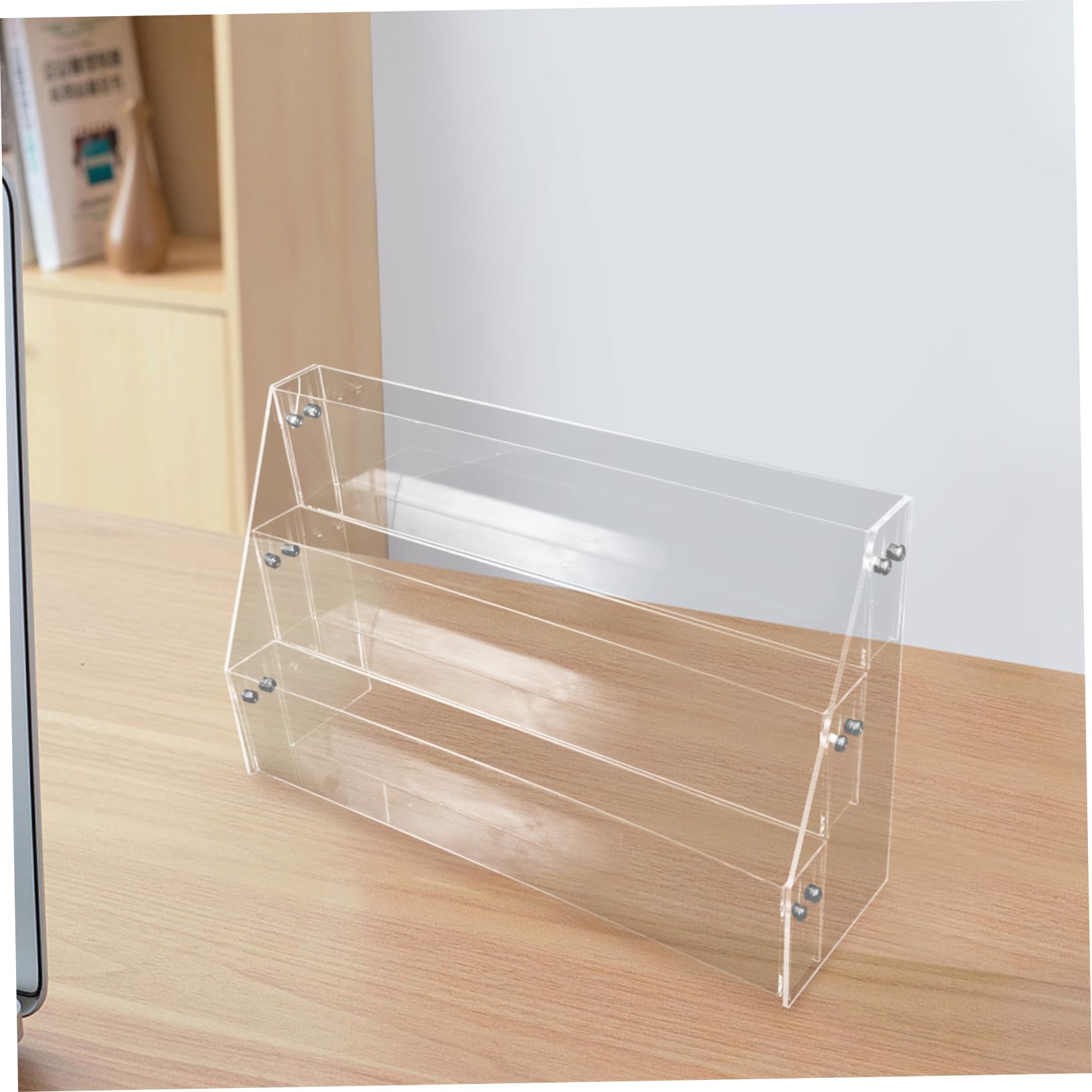 IMIKEYA Expositor de Pegatinas Transparente Soporte para Folletos Organizador de Pegatinas para Oficina y Hogar Expositor de Sobremesa