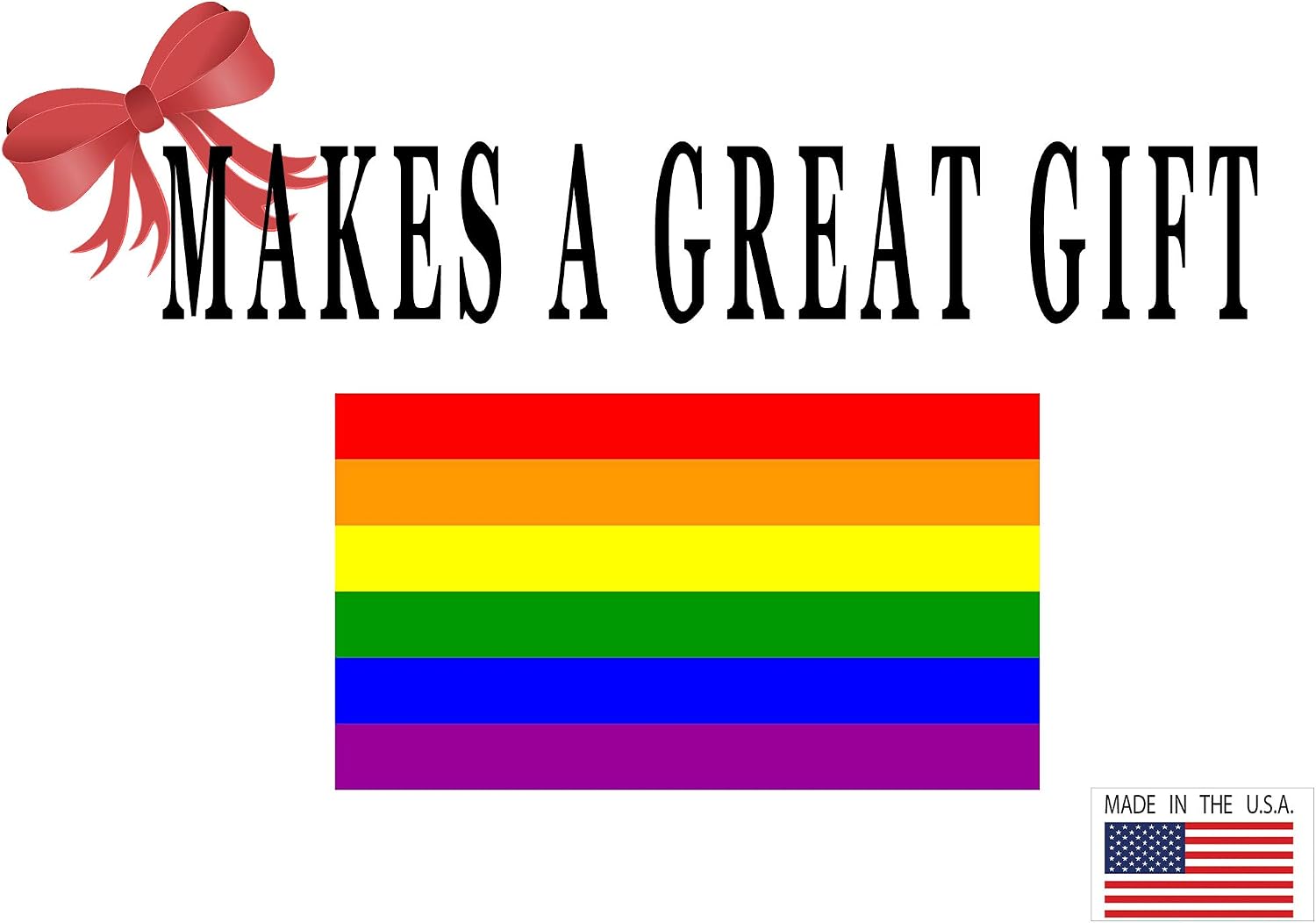 Rogue River Tactical LGBT Rainbow Flag Sticker Car Decal Bumper Sticker Gay Pride Lesbian Bisexual Transgender Support (5x3)