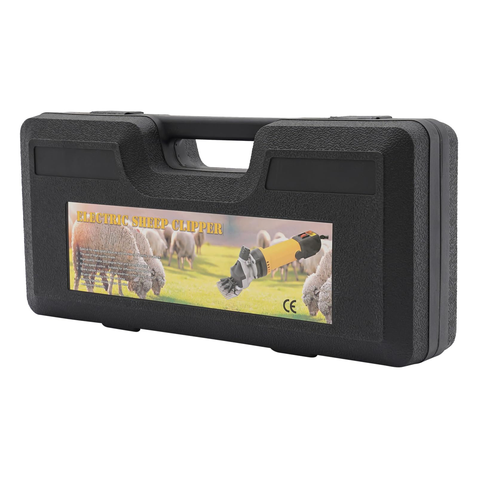 Cesoia elettrica per pecore, 690 W, 2800 giri/min, con spatola per capelli e spazzola per la pulizia, 6 velocità regolabili, tosatrice per cavalli, alpaca e capre