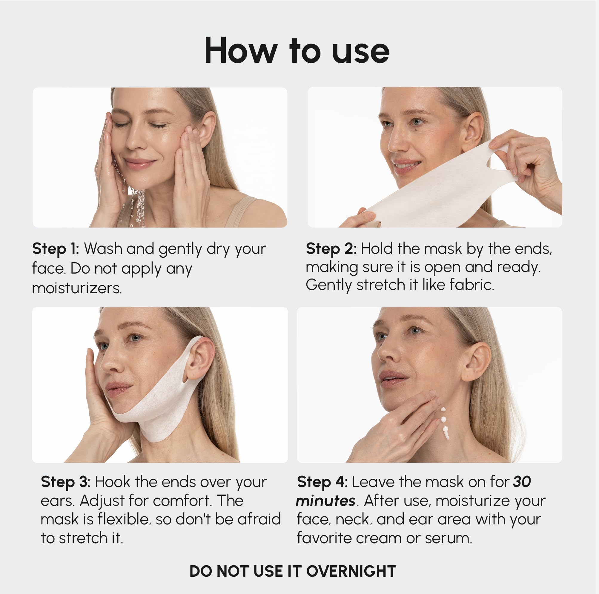 MAREE V Line Lifting Mask with 24K Gold - Deep Collagen Face Mask for Women - Jawline Shaper with Retinol & Hyaluronic Acid - Double Chin & Neck Tightening Mask for Face Lift - 5 PACK