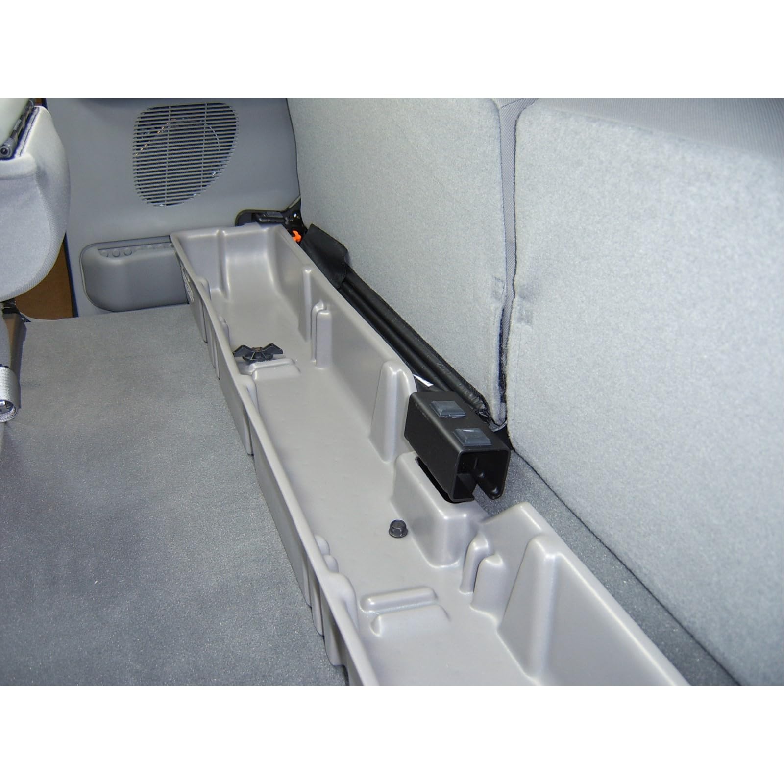 DU-HA Under Seat Storage fits 2000-2016 Ford F250 F350 F450 F550 Super Duty Supercab without Factory Subwoofer | Black Heavy-Duty Back Seat Organizer | 20031