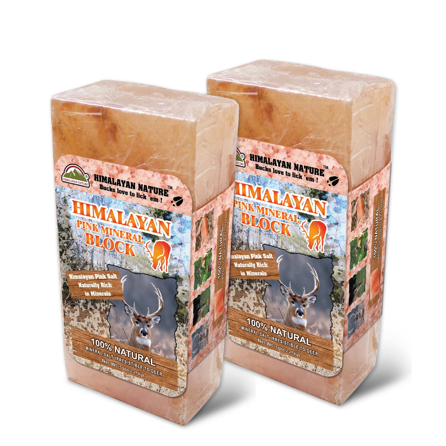 Himalayan NatureLicking Salt for Deer Block - Animal Licking Mineral Salt Block, Natural Feed Salt Rock for Horse, Deer & Animal, 10 Pound, 2 Counts