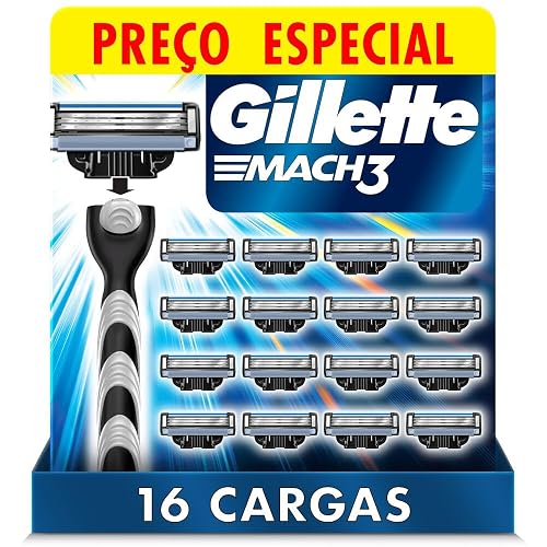 Gillette Mach3 Carga para Aparelho de Barbear 16 Unidades